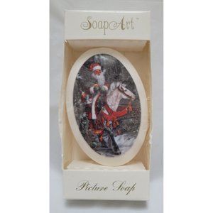 New Soap Art Picture Soap - Christmas - Santa on Horse